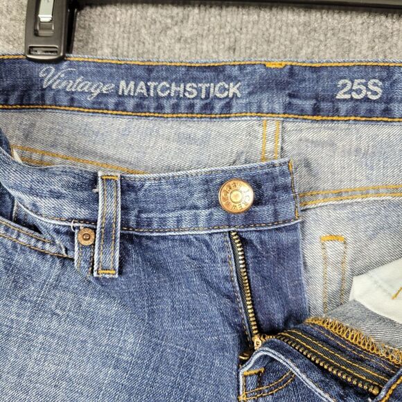 J. CREW Vintage Matchstick Medium Wash Skinny Denim Blue Jeans SIZE 25 SHORT - Picture 10 of 11